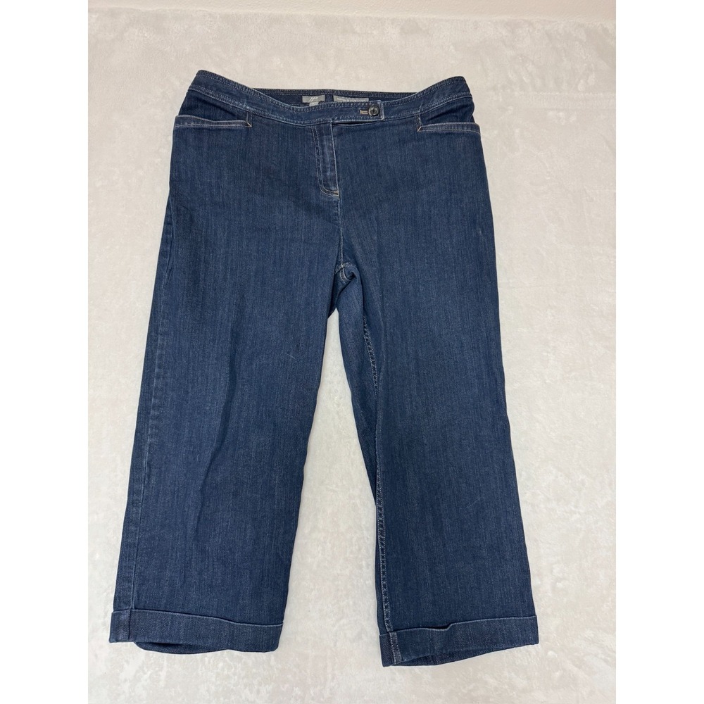 J. Jill Jeans Womens‎ 14T Genuine Fit Below Waist Denim Capri Blue